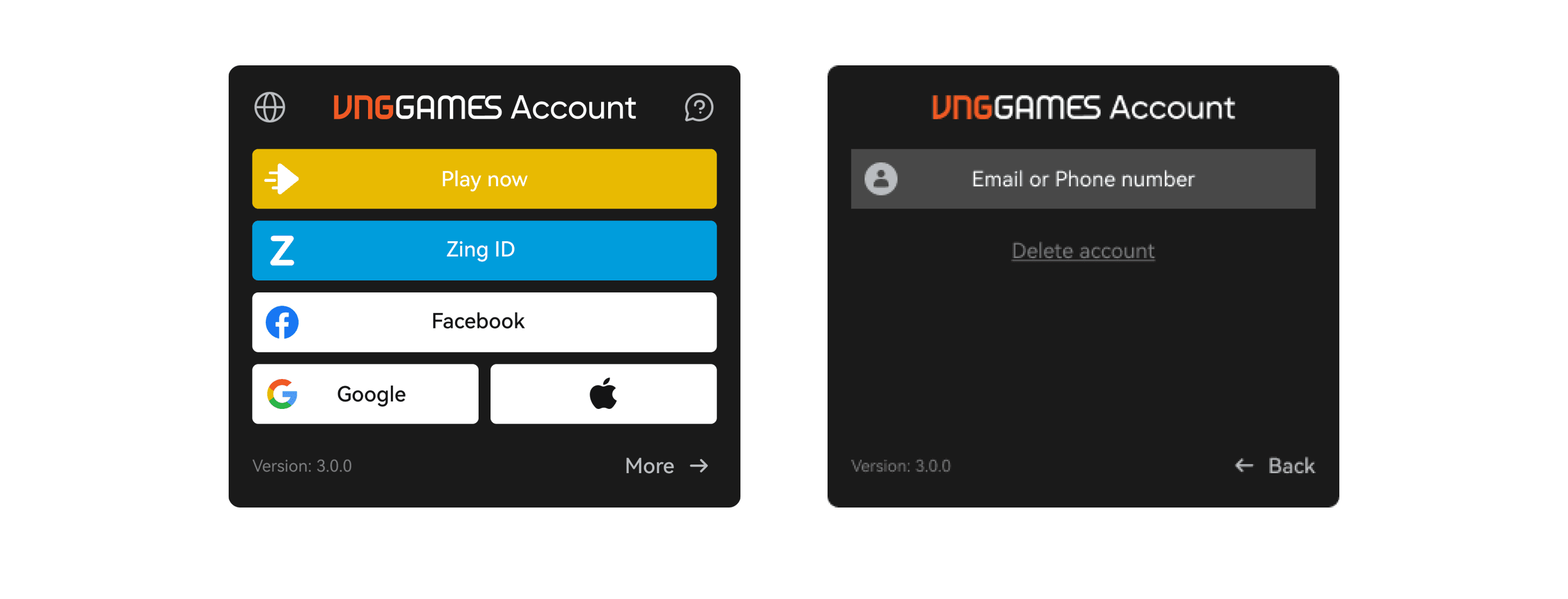 Show login form demo